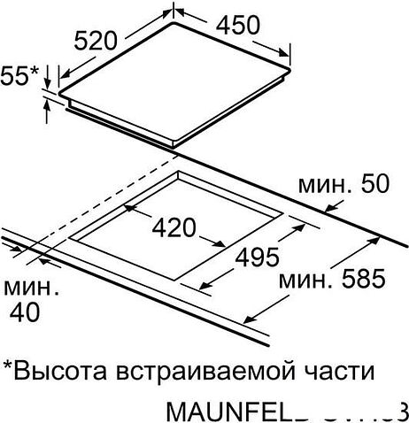 Варочная панель MAUNFELD CVI453STBK