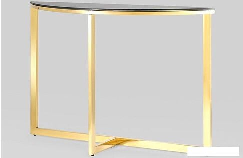 Консольный стол Stool Group Альба 115x30 ECST-095-SR-TG (стекло черное/сталь золото)