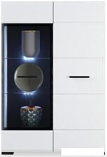 Тумба Империал Йорк 1д1в (белый жемчуг-белый глянец)