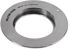 Адаптер Falcon Eyes M42 на Canon (серебристый)