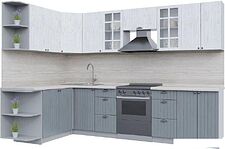 Готовая кухня Интерлиния Берес 1.7x3.0 левая (дуб полярный/дуб серый/травертин серый) Готовая кухня Интерлиния Берес 1.7x3.0 левая (дуб полярный/дуб серый/травертин серый)
