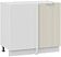 Шкаф напольный Трия Кимберли 1Н9У (белый/крем)