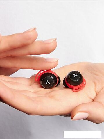 Наушники AccesStyle Fiesta TWS (черный/красный)