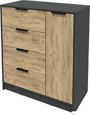 Тумба Интерлиния Концепт КТ-Т90 (дуб золотой/антрацит)