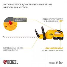 Кусторез Denzel RBC510-36 59410 (с 2-мя АКБ)