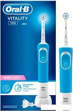 Электрическая зубная щетка Oral-B Vitality 100 Sensi UltraThin D100.413.1 (голубой) Электрическая зубная щетка Oral-B Vitality 100 Sensi UltraThin D100.413.1 (голубой)