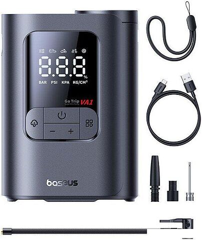 Автомобильный компрессор Baseus GoTrip VA1 Super Mini Cordless Inflator 22-Cylinder Cosmic Black C0119601