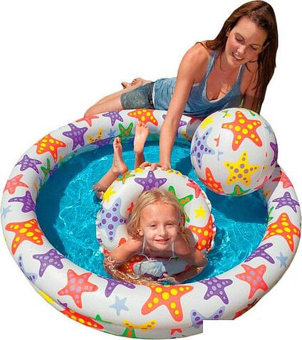 Надувной бассейн Intex Stars 122х25 (59460) Надувной бассейн Intex Stars 122х25 (59460)