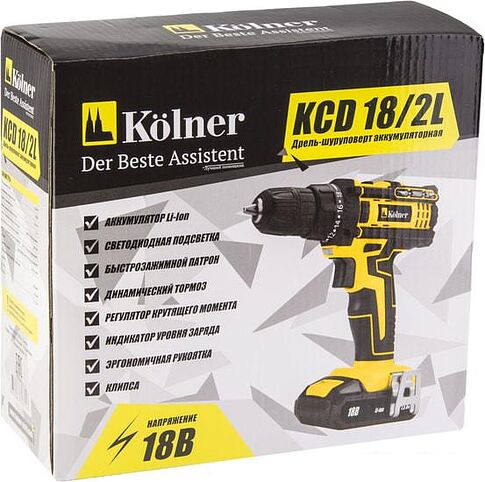 Дрель-шуруповерт Kolner KCD 18/2L (с 1-им АКБ)