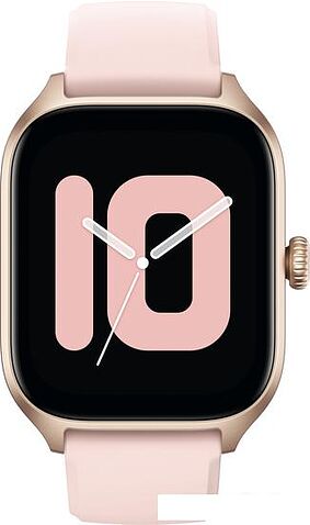 Умные часы Amazfit GTS 4 (золотистый, с розовым ремешком из фторэластомера)