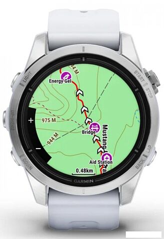 Умные часы Garmin Epix Pro Gen 2 Standard 42 мм (серебро/белый камень)