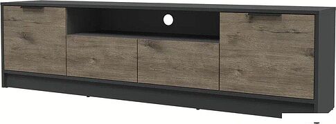 Тумба Интерлиния ТВ Концепт КТ-ТВ4-50 (дуб веллингтон/антрацит)