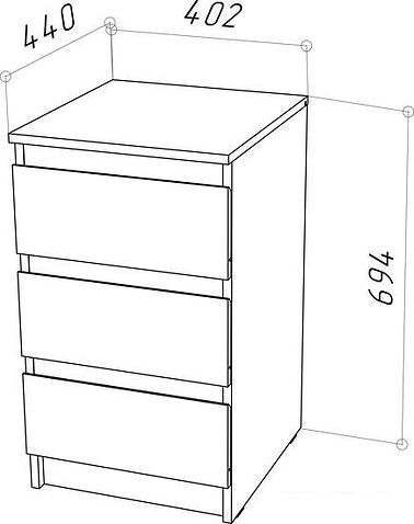 Тумба НК-Мебель Stern Т-9 3-я 72677832 (дуб вотан)