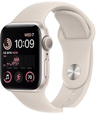 Умные часы Apple Watch SE 2 40 мм (алюминиевый корпус, звездный свет/звездный свет, спортивный силиконовый ремешок S/M) Умные часы Apple Watch SE 2 40 мм (алюминиевый корпус, звездный свет/звездный свет, спортивный силиконовый ремешок S/M)