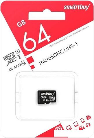 Карта памяти Smart Buy microSDXC SB64GBSDCL10-00 64GB