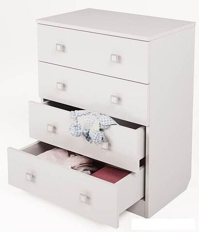 Комод Polini Kids Simple c 4 ящиками (белый)