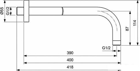 Держатель верхнего душа Ideal Standard IdealRain Black B9445XG