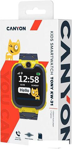 Умные часы Canyon Tony KW-31 (желтый/серый)