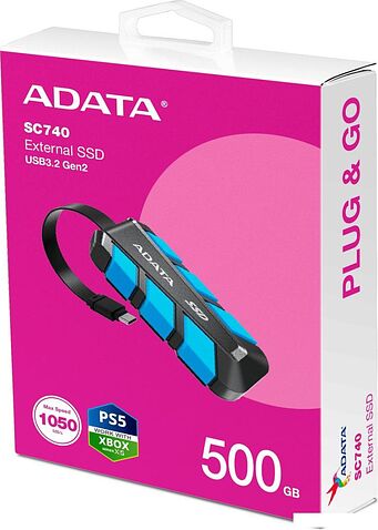 Внешний накопитель ADATA SC740 500GB SC740-500G-CBU