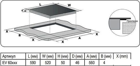 Варочная панель Evelux EI 6040