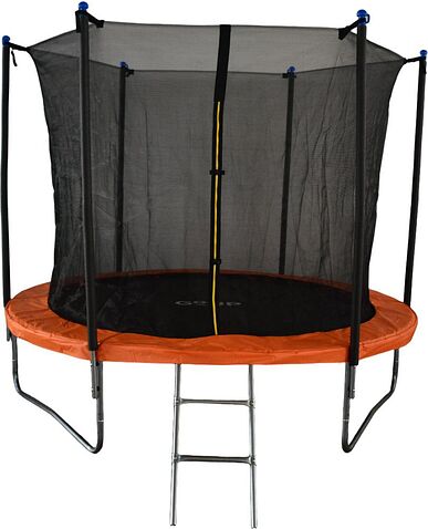 Батут GoUP Elite 8FT (с сеткой и лестницей, оранжевый)