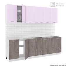 Готовая кухня Кортекс-мебель Корнелия Лира-лайт 2.5м без столешницы (сирень/оникс) Готовая кухня Кортекс-мебель Корнелия Лира-лайт 2.5м без столешницы (сирень/оникс)