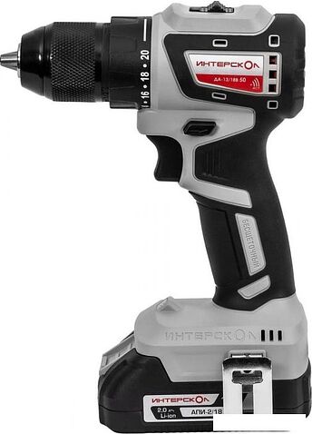 Дрель-шуруповерт Интерскол ДАУ-13/18В 50 802.2.2.70 (с 2-мя АКБ, кейс)