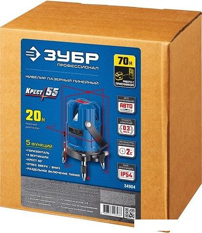 Лазерный нивелир Зубр Крест-55 34904