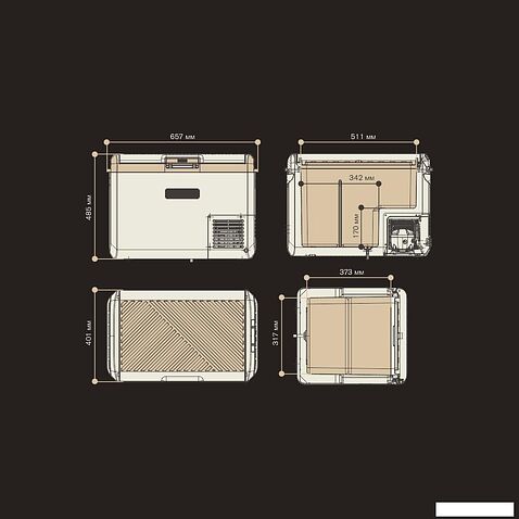 Компрессорный автохолодильник Meyvel AF-M50