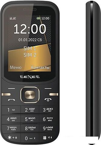 Кнопочный телефон TeXet TM-216 (черный)