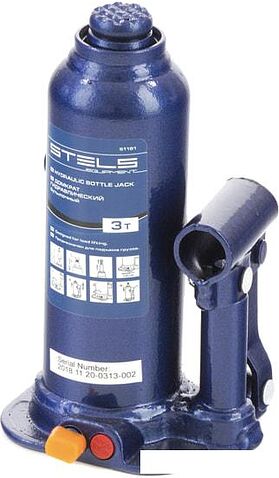 Бутылочный домкрат Stels 51161 3т