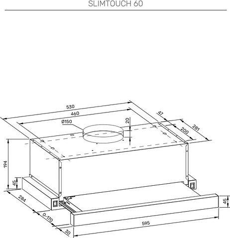 Кухонная вытяжка KUPPERSBERG Slimtouch 60 B