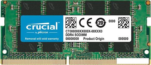 Оперативная память Crucial 8GB DDR4 SODIMM PC4-25600 CT8G4SFS832A