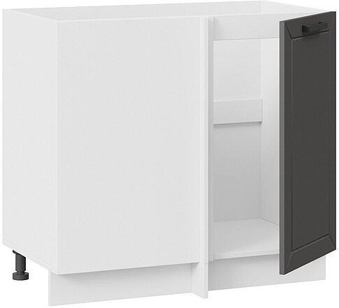 Шкаф напольный Трия Лорас 1Н9У (белый/холст вулкан)