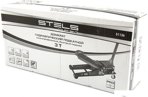 Подкатной домкрат Stels 51136 3т