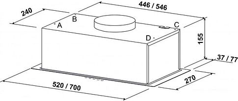 Кухонная вытяжка ZorG Technology Bona I 750 50 M (белый)