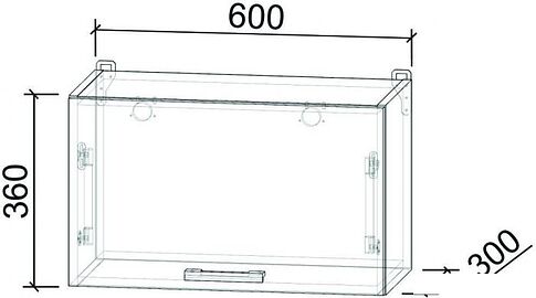 Шкаф навесной Интерлиния Компо ВШГ60-360 (персидский жемчуг)