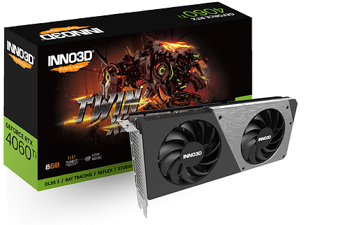 Видеокарта Inno3D GeForce RTX 4060 Ti 8GB Twin X2 N406T2-08D6-171153N