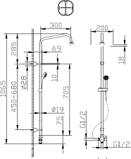 Душевая система Bravat Fit D283CP-2A