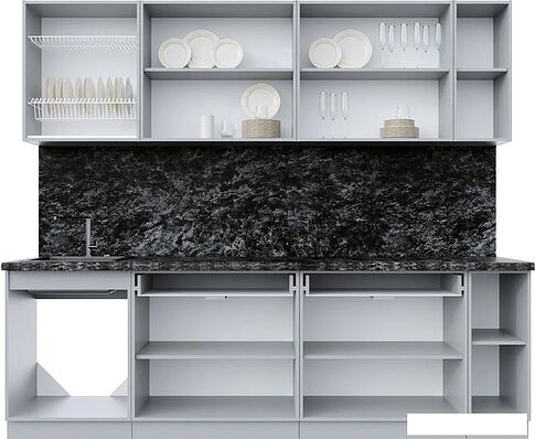 Готовая кухня Интерлиния Берес 2.5А (дуб английский/бискайская сосна)