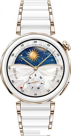 Умные часы Huawei Watch GT 5 Pro 42 мм (керамический белый)
