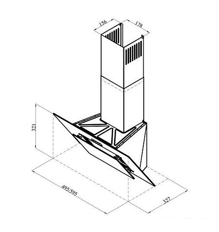 Кухонная вытяжка LEX Mira G 600 (белый)