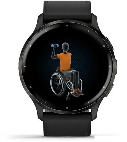 Умные часы Garmin Venu 3 (черный, с кожаным ремешком)