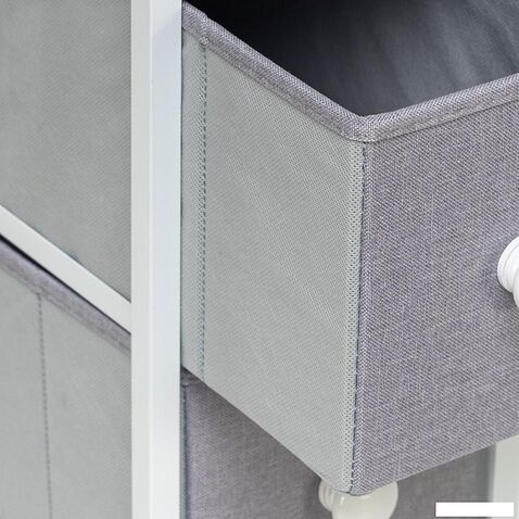 Комод Импэкс Leset Ноа 4 ящика узкий (белый/светло-серый)