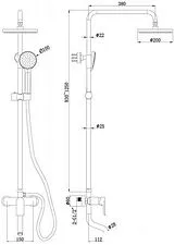 Душевая система Bravat Emeralda F6337371CP-A-RUS