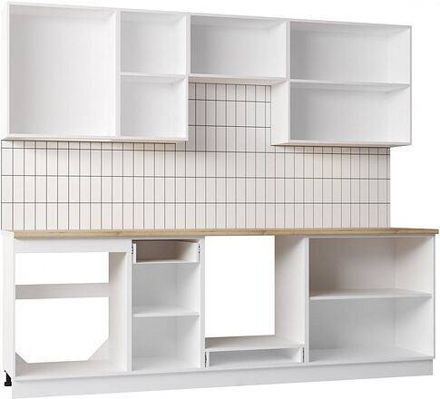 Готовая кухня Mio Tesoro Корнелия Ода-плюс 2.4 (белый/дуб бунратти)