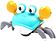 Игрушка-каталка Sima-Land Краб QC-1Y 7865413 (бирюзовый)