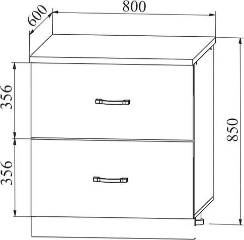Шкаф напольный ДСВ Тренто СК2 800 (серый/серый)