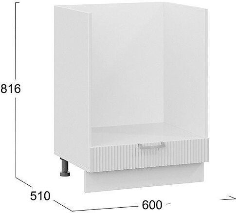 Шкаф напольный Трия Кимберли 1Н6Б (белый/сноу)