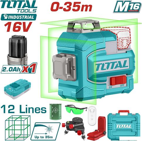 Лазерный нивелир Total TLL301201 (с 1-им АКБ, кейс) Лазерный нивелир Total TLL301201 (с 1-им АКБ, кейс)